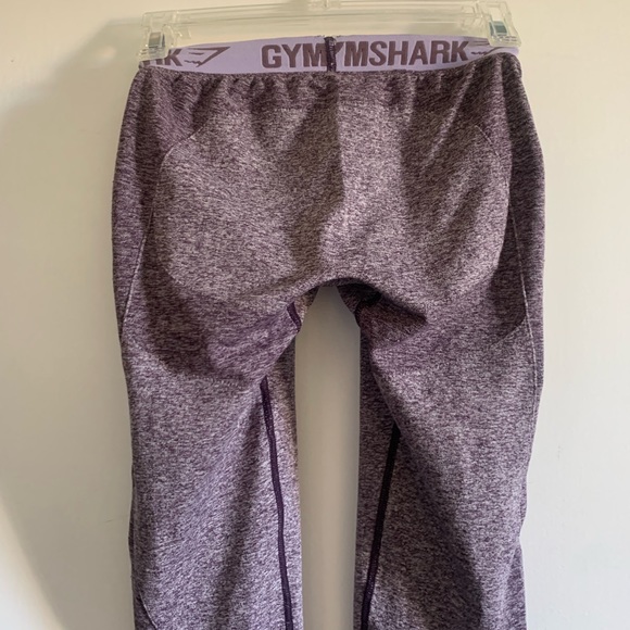 Gymshark Purple Flex Seamless Elastic Waist Mid Rise Logo Leggings size Small - Picture 3 of 5